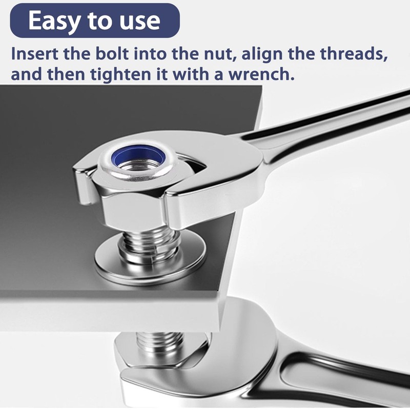 DIN985 Hex Nuts M5-120 Pieces, Czkonore Stainless Steel (A2/V2A) Locking