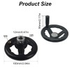 Black Round Hand Wheel with Revolving Handle, 100mm Power Lathe