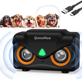 Bubbacare Antibarking for Dogs with 15 m Range, Quiet Mini Anti-Bark Device with 2 Speakers, 3 Modes, Automatic Ultrasonic Dog Barking for Dogs, Neighbours Dog's Dog