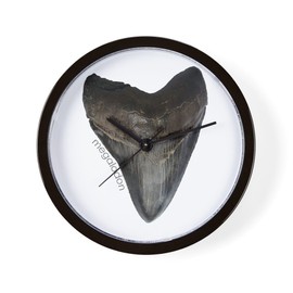 CafePress Megalodon Tooth 10" Wall Clock for Livingroom, Kitchen, or Office