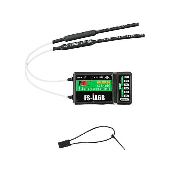 HAWK'S WORK FS-iA6B Receiver, 6 Channel PPM i-BUS Receiver Compatible with Radio Transmitter FS-i4 FS-GT5 FS-i6 FS-i6S FS-i6X FS-TH9X NV14 (Flysky iA6B)