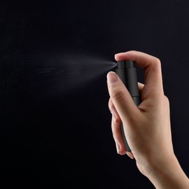 Lil Ray - Botella atomizadora recargable de 8 ml, mini pulverizador portátil para colonia (5 negro mate)