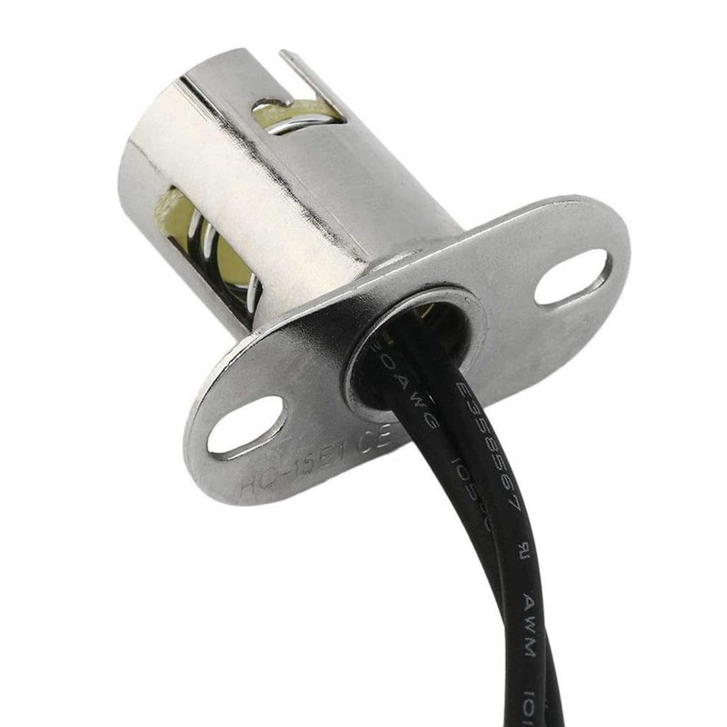 Bstenky 4Pcs BAY15D 1157 LED Light Bulb Socket, Car Lamp