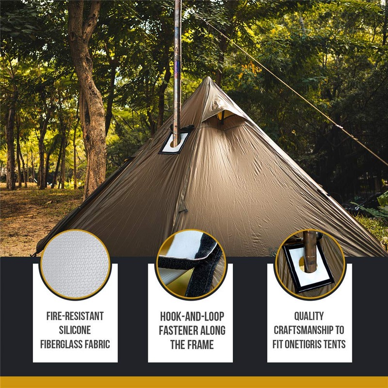 OneTigris Black Orca, Chimney Tent Guard, Lightweight Tent for 2
