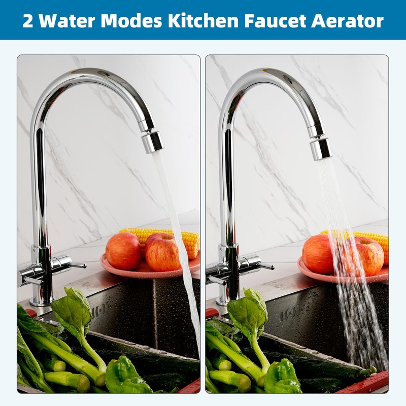 Hibbent NSF/ANSI/CAN 61 Certified Faucet Aerator, CUPC Certification 360° Twist