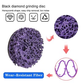Pack of 5 CSD Disc Grinding Disc, 2 Inch 50 mm Coarse Cleaning Disc, Drill Grinding Disc, Cleaning Disc Set for Angle Grinder of Paint, Rust Welds (Purple)