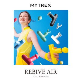MYTREX マイトレックス REBIVE AIR ブルー 筋膜リリースガン ハンディガン ボディケア フェイスケア 筋肉ほぐし 振動 肩 腰 足 小型 ギフト プレゼント リバイブエア MT-RBA-22BL