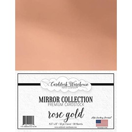 Mirror Rose Gold Mirricard Cardstock - 8.5 X 11 inch - 100 lb / 12Pt - 10 Sheets from Cardstock Warehouse