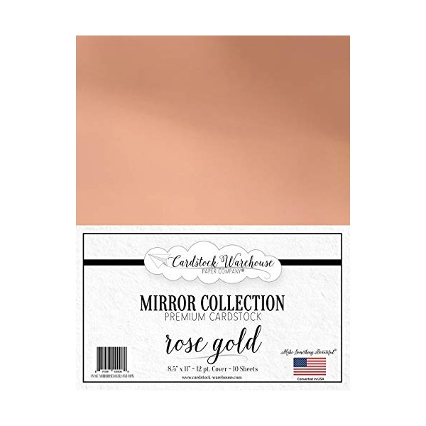 Mirror Rose Gold Mirricard Cardstock - 8.5 X 11 inch