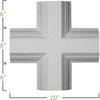 Ekena Millwork CC08ICI04X20X20DE Inner Cross Intersection for 8" Deluxe Coffered