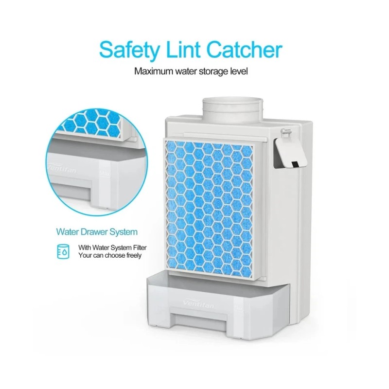 Ventifan Indoor Dryer Vent, Dryer Vent with Stainless Steel Screen