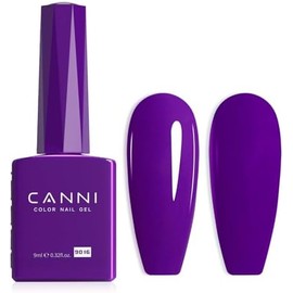 CANNI - Esmalte de uñas en gel morado oscuro, 1 pieza, Alto brillo