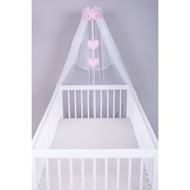 Amilian Babybett Himmel Baldachin Kinderzimmer Himmel für Babybett Betthimmel Babybett für Baby Zimmer Stubenwagen Babywiege Kinderbett Kinderzimmer Deko Baldachin Bettvorhang Chiffonhimmel