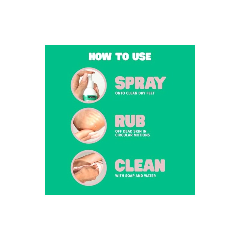 Freeman Flirty Feet Instant Foot Peeling Spray, Exfoliating Foot Mask