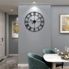 Large Modern Metal Wall Clocks Rustic Round Nearly Silent Little