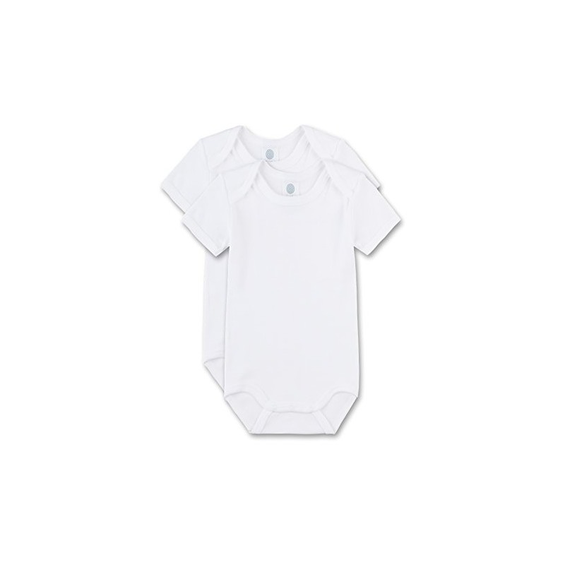 Sanetta 321860 Unisex Baby Bodysuit, Pack of 2, Plain -
