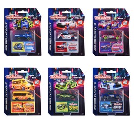 Majorette - Japan Series Deluxe Model Car (1 Metal Car, 7.5 cm) - Random Selection of 6 Toy Cars with Tuning Part & Collection Box, from 5 Years, with Freewheel and Suspension
