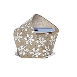 White Snowflakes Wired Christmas Ribbon - 2 1/2" x 10 Yards, Gift Wrapping, Wreath Decoration, Garland, Tree Topper Bow, DIY, Arts and Crafts