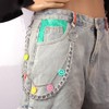 Wekicici Rainbow Jeans Chain Bear Chain Punk Pants Chain Hip