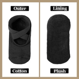 JiaQi Yoga Socks for Women Non-Slip Grips & Straps, Ideal for Pilates, Pure Barre, Ballet, Dance, Barefoot Workout (2 Pairs)