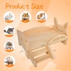 BWOGUE Wooden Guinea Pig Bed with Stairs and Mat, Washable