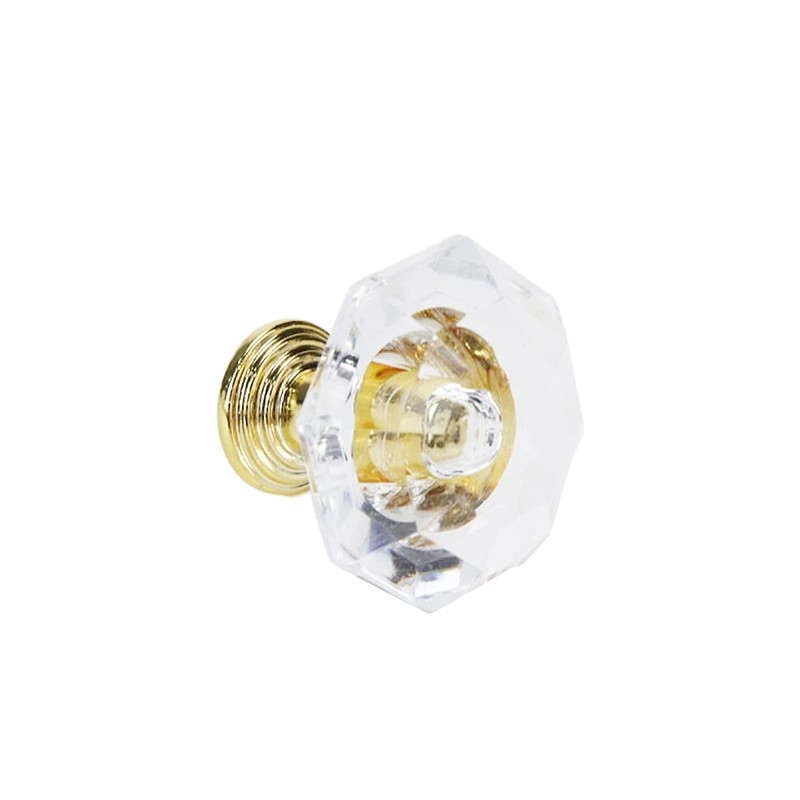 KUMGROT 1.1 Inch Gold Crystal Knobs, Cabinet Drawer Pulls and