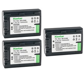 Kastar Battery (3-Pack) for Sony NP-FH50, NP-FH40, NP-FH30 & Sony DSLR-A230, DSLR-A330, DSLR-A290, DSLR-A380, DSLR-A390, HDR-TG1E, HDR-TG3, HDR-TG5, HDR-TG5V, HDR-TG7, DSC-HX1, DSC-HX200, DSC-HX100V