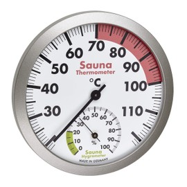 TFA Dostmann Analog Sauna Thermo-Hygrometer Heat Resistant Materials Temperature Humidity