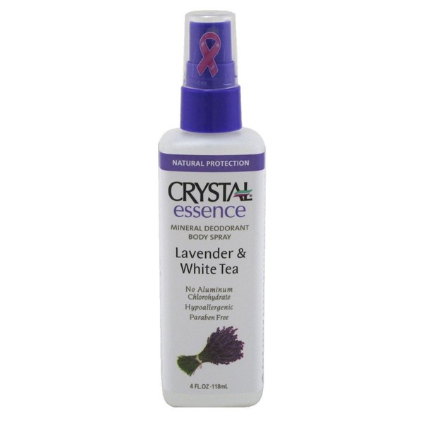 Crystal Essence Lavender and White Tea Body Spray - 4 oz - Liquid