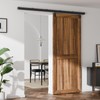 BONIKLUBA 6.6FT Box Rail Sliding Barn Door Hardware,Wall Mount Track