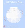 Multi Plug Outlet Adapter,WRXDMC Outlet Extender with 360° Rotating Plug,