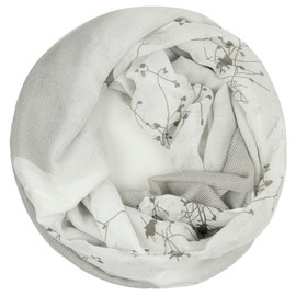 Gloop Loop Scarf Women's Scarf Tube Scarf Round Scarf Plain Colour Loop Scarf, lightgrey