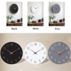 Mosewa Wall Clock Battery Operated 10 Inch Black Silent Non