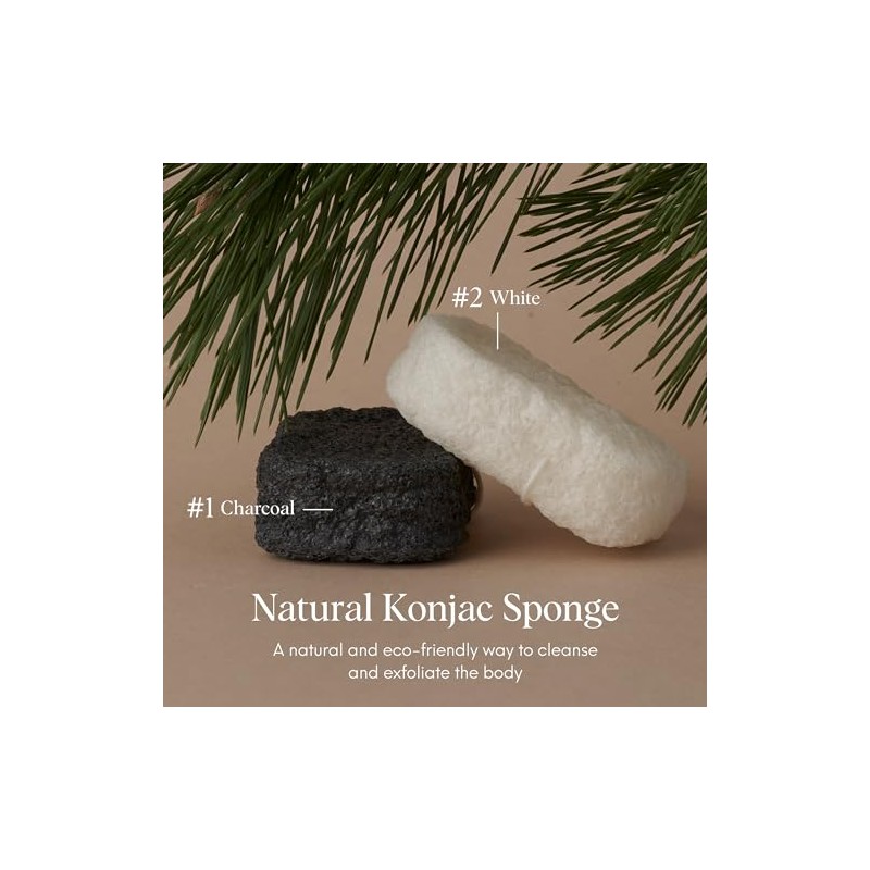 Ilem Japan Esponja Konjac Natural Cuerpo Blanca Unidad Paquete