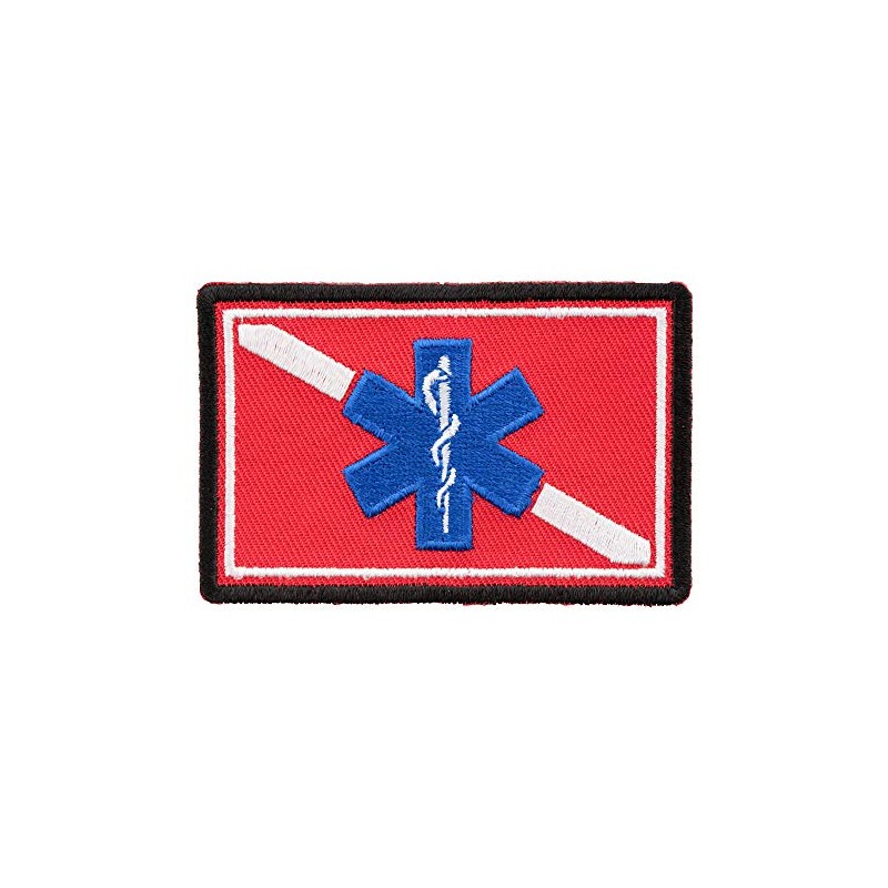 Rescue Diver Medic Patch, Scuba Diver Flag Patches
