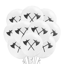 Malyan Products Axes Balloons Latex 12 Count, Axe Throwing Birthday Decoration Party Tomahawk Theme Battleaxe Event Supply, 12 Inch Standard Size