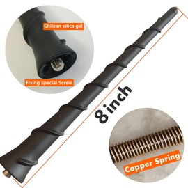 8 Inch Rubber Antenna for Chrysler 200 (2011-2014), Chrysler 200 Antenna - Car Wash Proof, Internal Copper Coil Antenna Mast Replacement