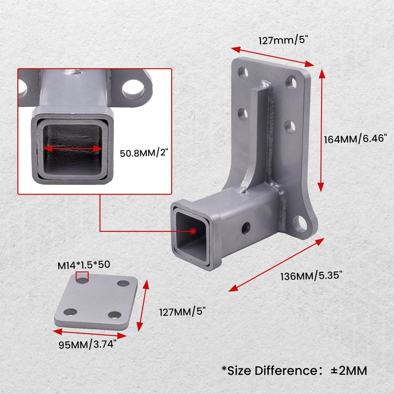 maXpeedingrods Class-3 Trailer Hitch, 2-inch Receiver, Fit for Mercedes W163
