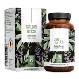 Naturtreu Sage Capsules High Dose - 100 mg Sage Extract (60:1) - 6000 mg per Capsule - Salvia Officinales with 2.5% Rosemary Acid - 120 Sage Extract Capsules Vegan