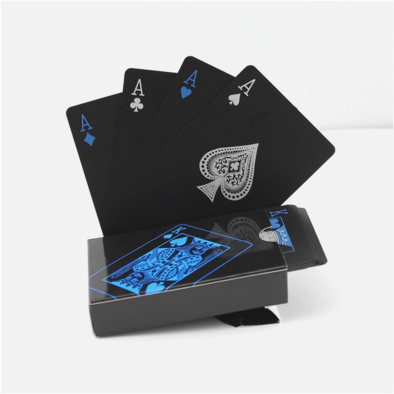 black playing cards black plastic play poker magic millionaire magic