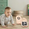 Baby Announcement Sign With Ink Pad and Pen, Cute Wooden