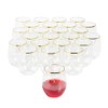 Fun Express Bulk 48 Count Gold Trim Plastic Wine Glasses