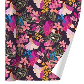 GRAPHICS & MORE Haruna Floral Pattern Gift Wrap Wrapping Paper Rolls