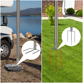 Starlink Gen 3 Pole Mount, Starlink Pole Mounting Kit, 6ft Starlink Ground Pole Mount Kit Features a Durable 1.5'' Diameter Pole,Two Easy Mounting Methods, and Includes a Starlink Gen 3 Pipe Adapter