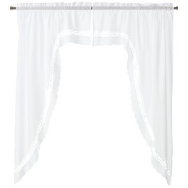 Today's Curtain Hellina CA1800K - Hellina CA1800K - Tapework Window Swagger, 63 Pulgadas, Color Blanco
