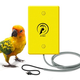 SYSAI Snuggle-Up Bird Warmer for Small Exotic Birds Like Parakeets or Cockatiels and Conure,104°F/113°F Adjustable, 4 X 6 Inches, Bird Heater for Cage