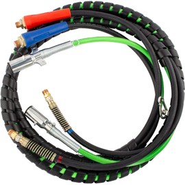 MYSMOT 12Ft 3 in 1 ABS & Air Power Line Hose Kit Wrap 7 Way Electrical Cable and Airline Assembly with Glad Hands & Rubber Seals for Semi Trucks Trailer Tractor, 30-2171 OTR6814 169127