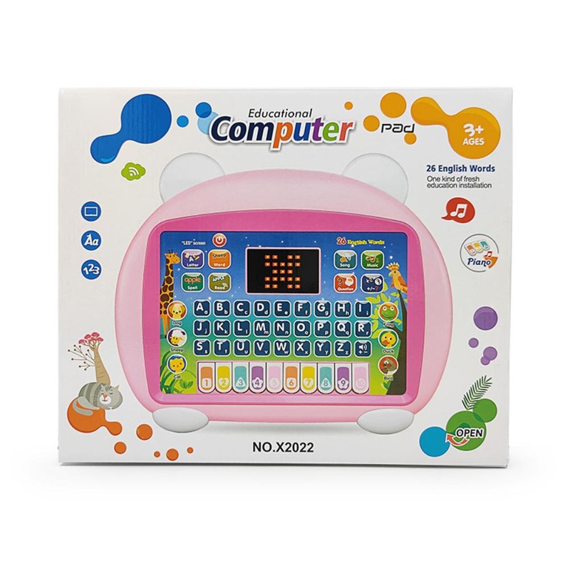 Kids Tablet English Learning Pad with LED Screen 8 Modes