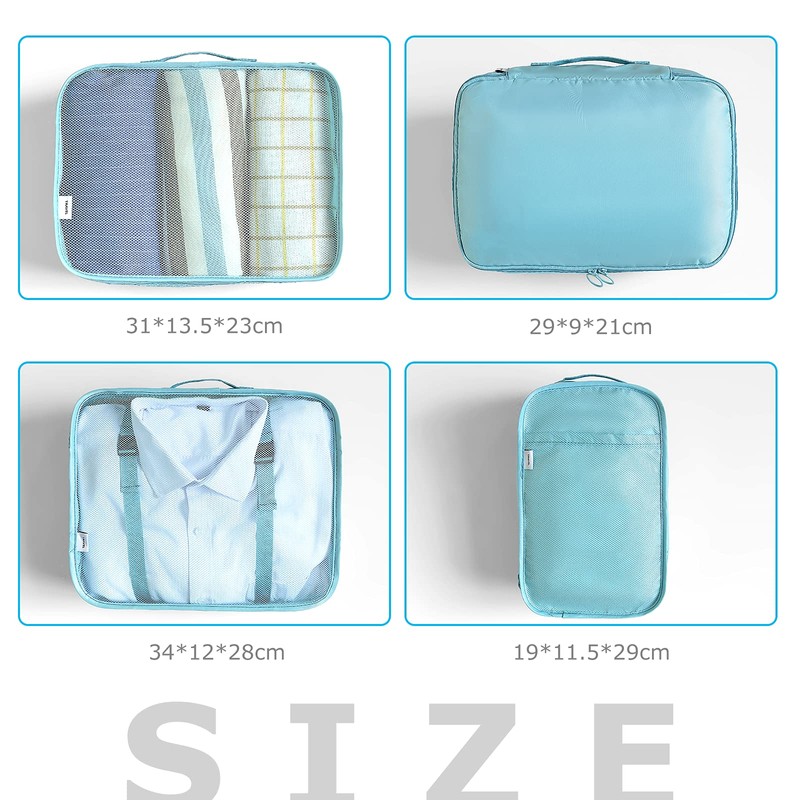 BillyBath Packing cubes Suitcase Organiser Set, 8 Pieces Clothes Bags