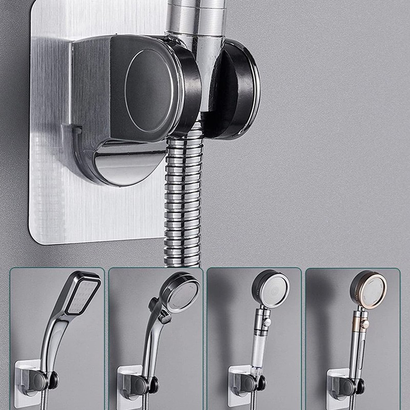 Clarmonde Shower Head Holder, Plastic, Hand Shower Holder, Adjustable Bracket,